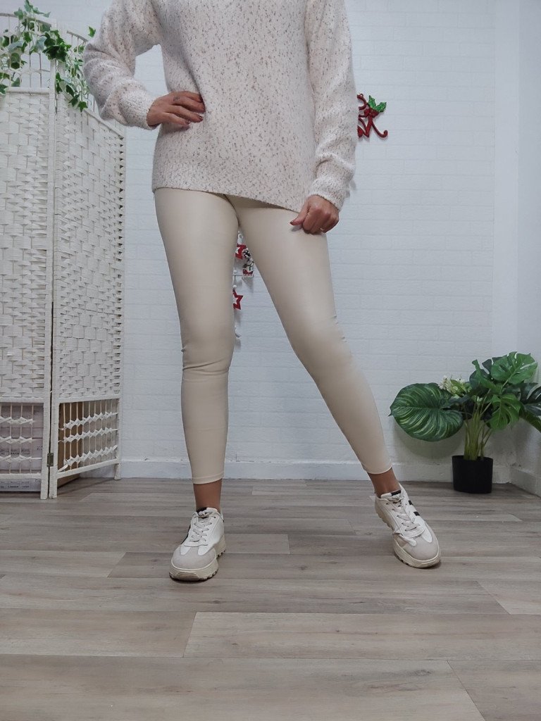 LEGGINS POLIPIEL BEIGE.