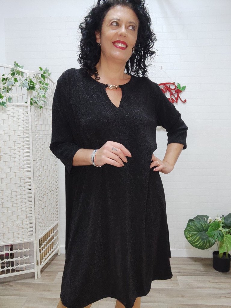 VESTIDO FIESTA TALLA GRANDE.