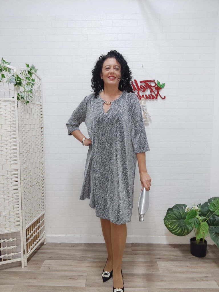 VESTIDO FIESTA TALLA GRANDE.