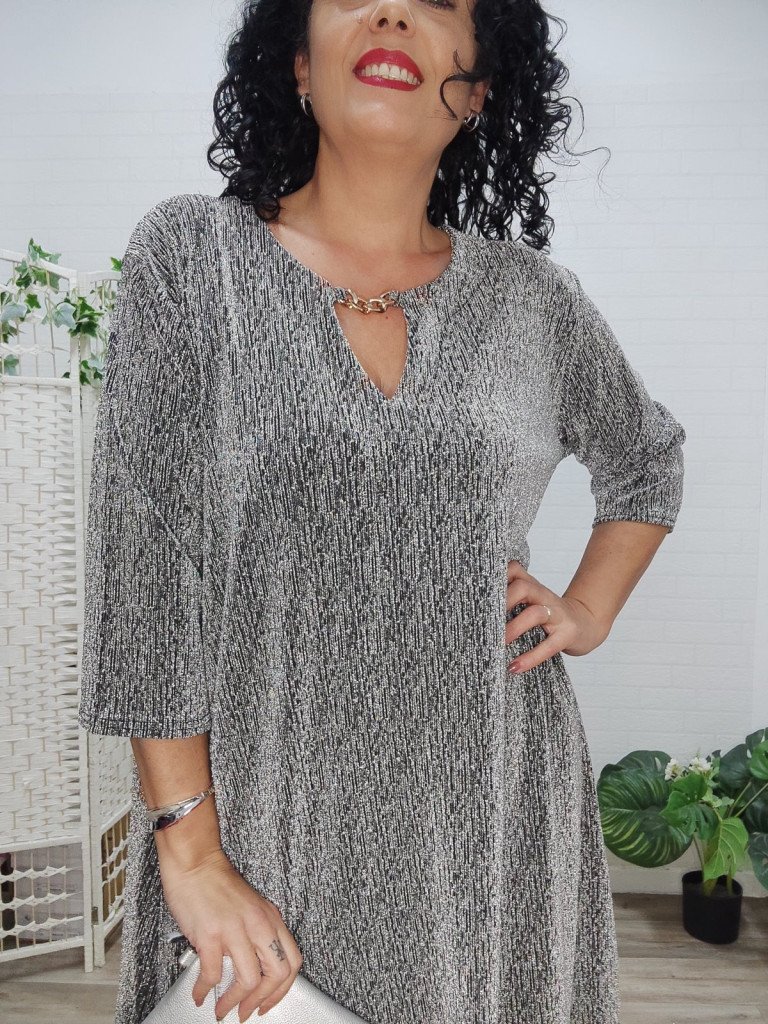 VESTIDO FIESTA TALLA GRANDE.