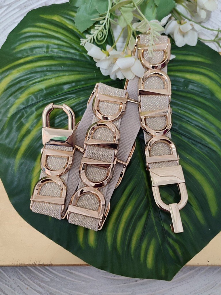 CINTURON ELASTICO DORADO D.