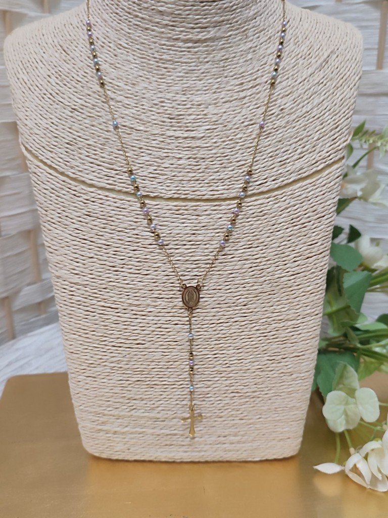COLLAR ROSARIO COLORES.