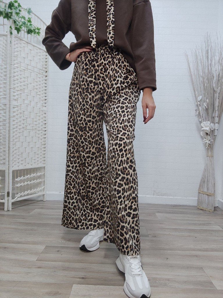 PANTALON PALAZO LEOPARDO.