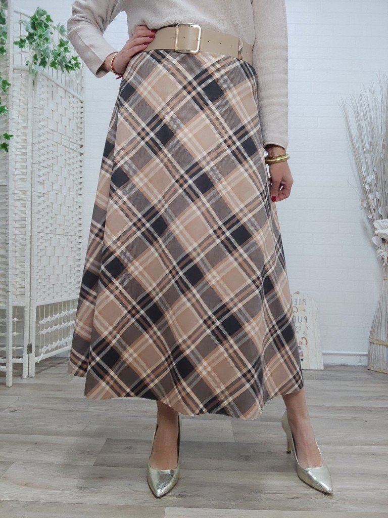 FALDA CÁCERES MARRÓN.