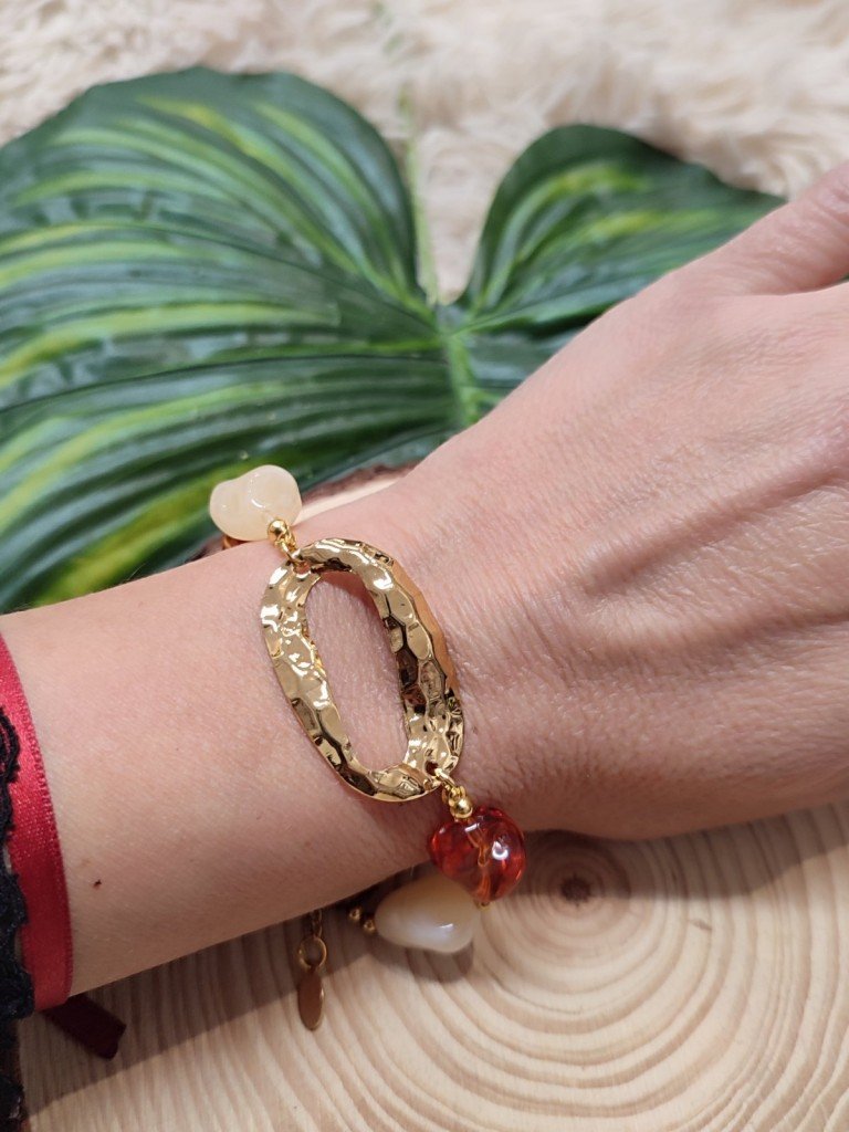 PULSERA MÓNICA MARRÓN.