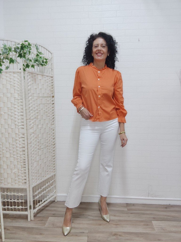 CAMISA ESTER NARANJA.