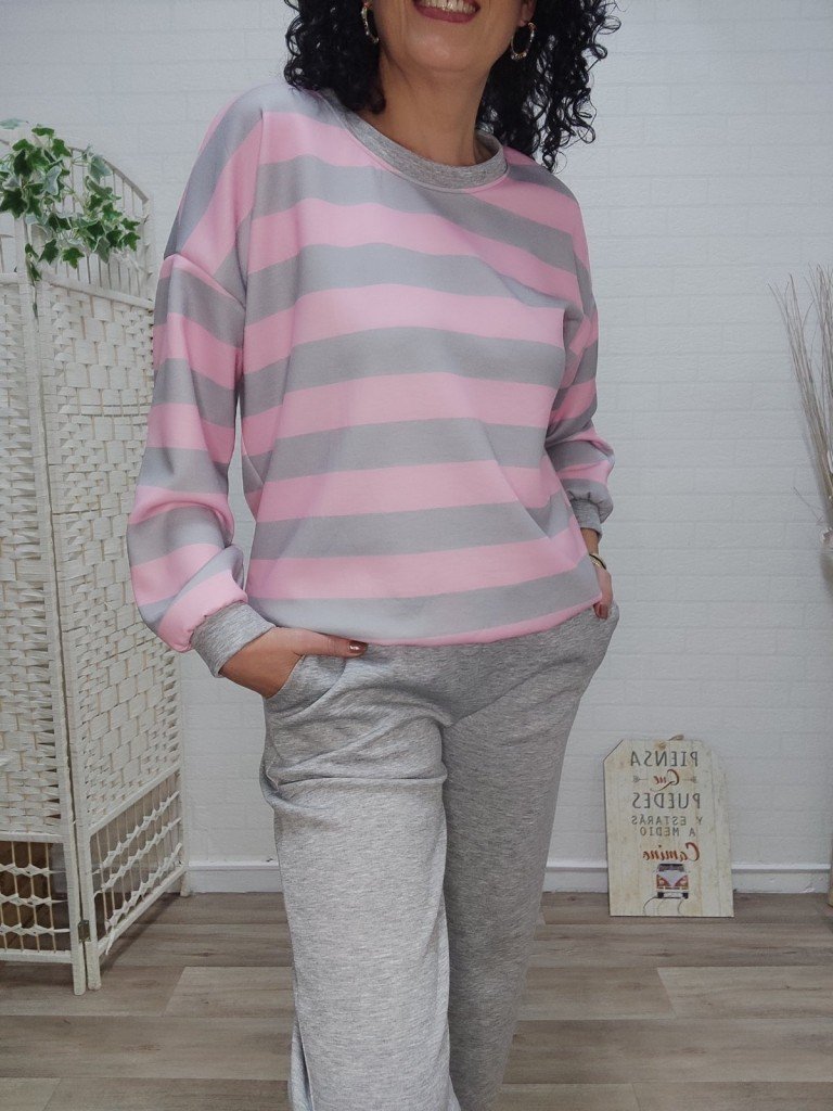 CONJUNTO RAYAS ROSA. 2