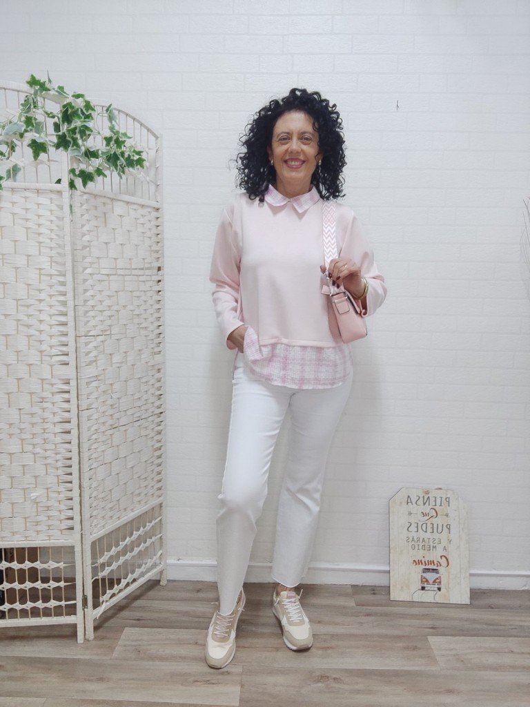 SUDADERA MABEL ROSA.