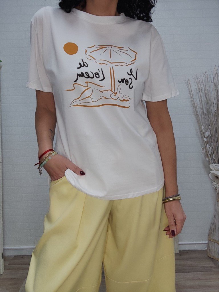 CAMISETA VERANO BLANCA.