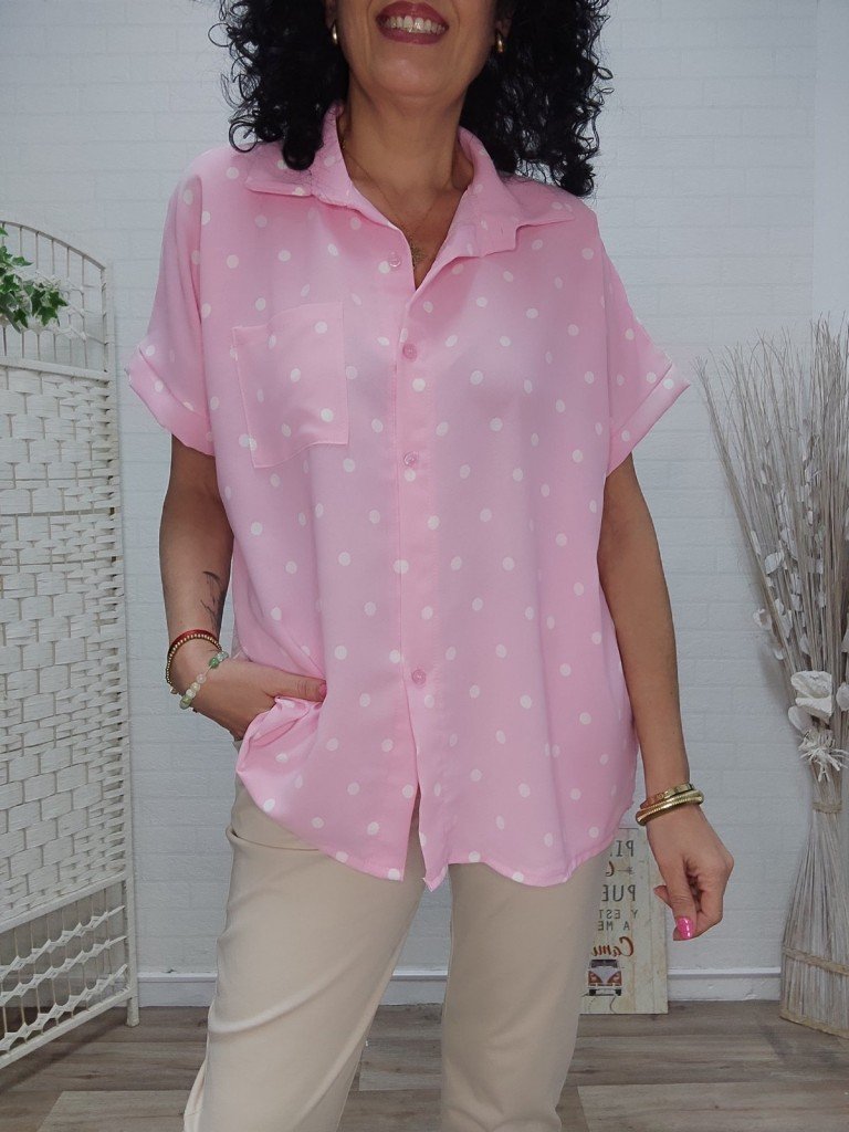 CAMISA LUNARES ROSA.