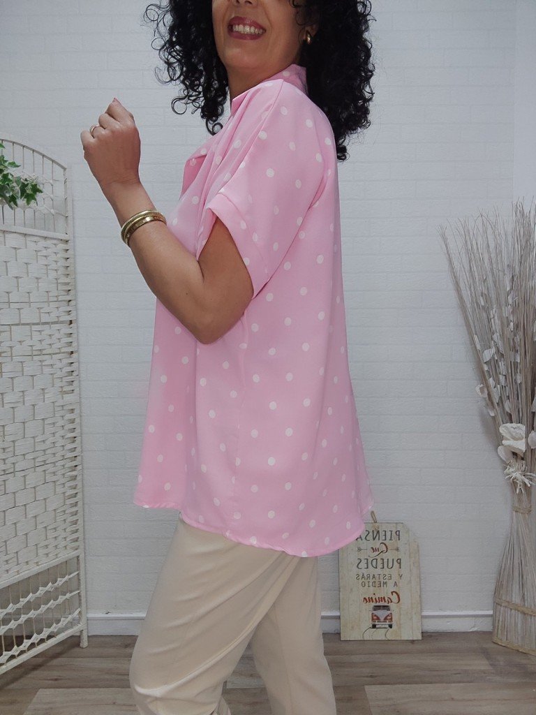 CAMISA LUNARES ROSA.