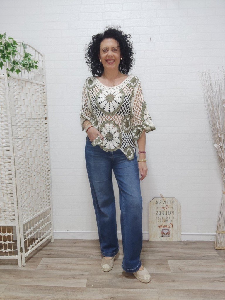 JERSEY CROCHET VERDE.