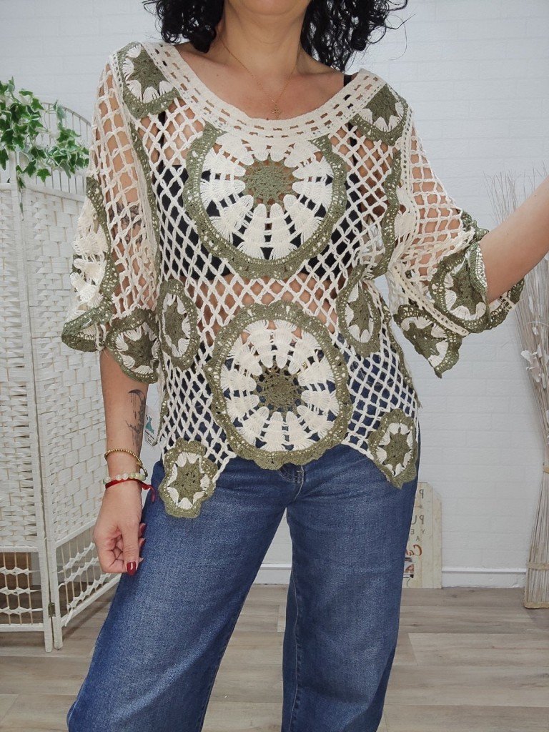 JERSEY CROCHET VERDE. 2