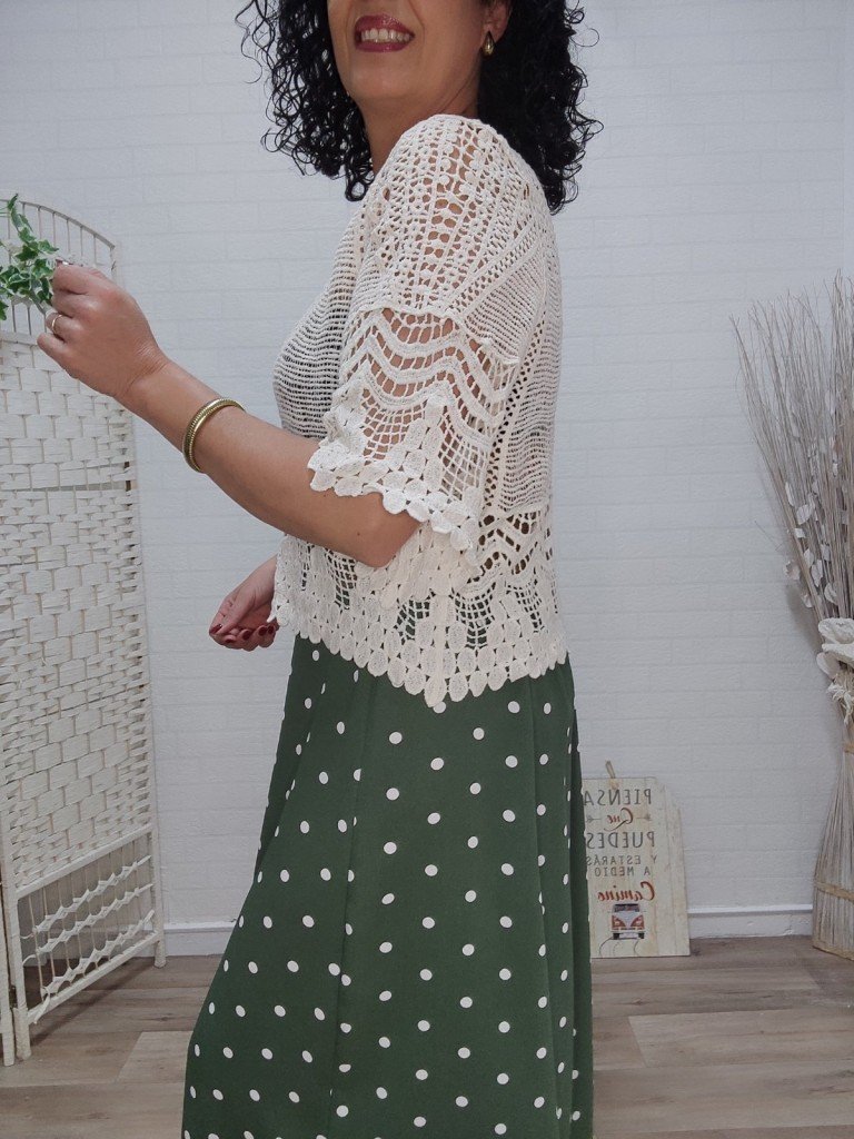 JERSEY CROCHET PASTORA BEIGE. 2