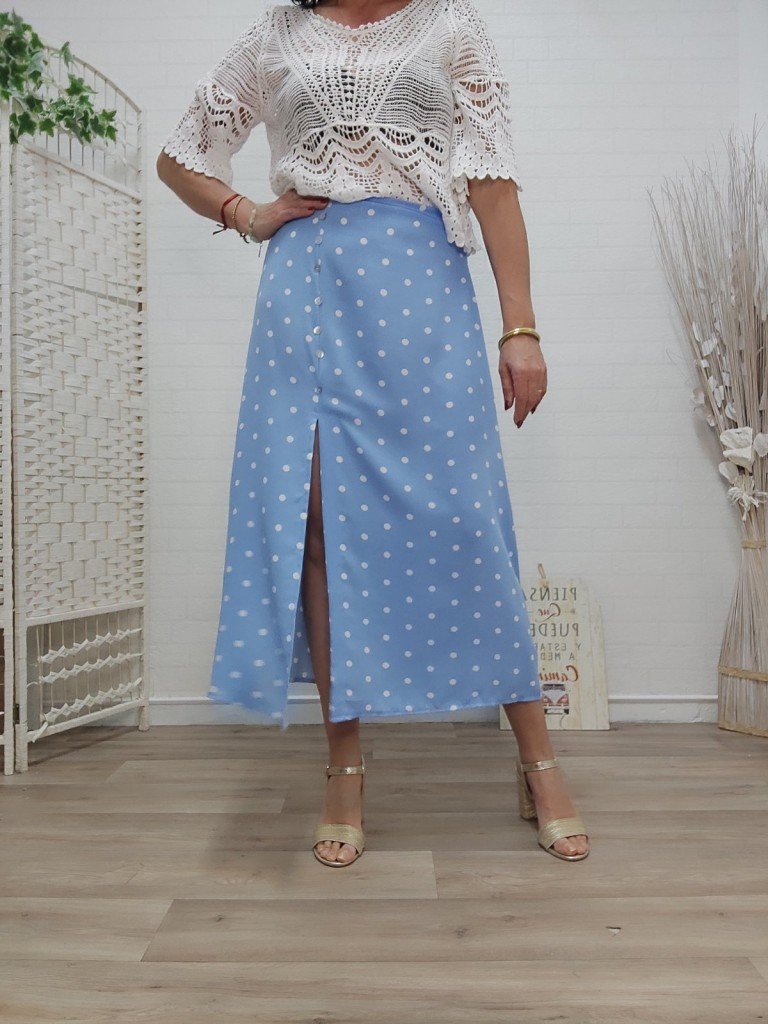 FALDA LUNARES CELESTE.