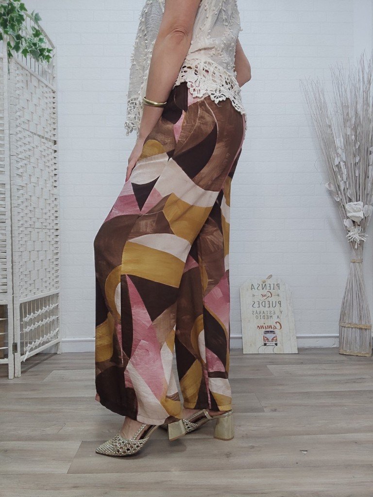 PANTALON ACUARELA MARRÓN. 2