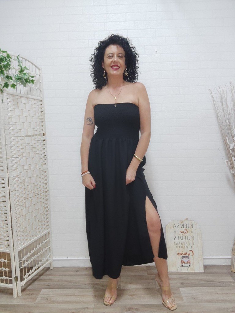 VESTIDO VANESA NEGRO.