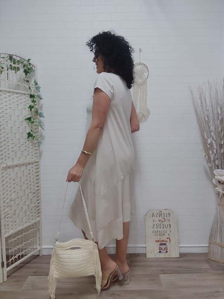 VESTIDO MARAVILLA BEIGE.