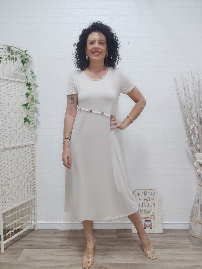 VESTIDO SALINAS BEIGE.