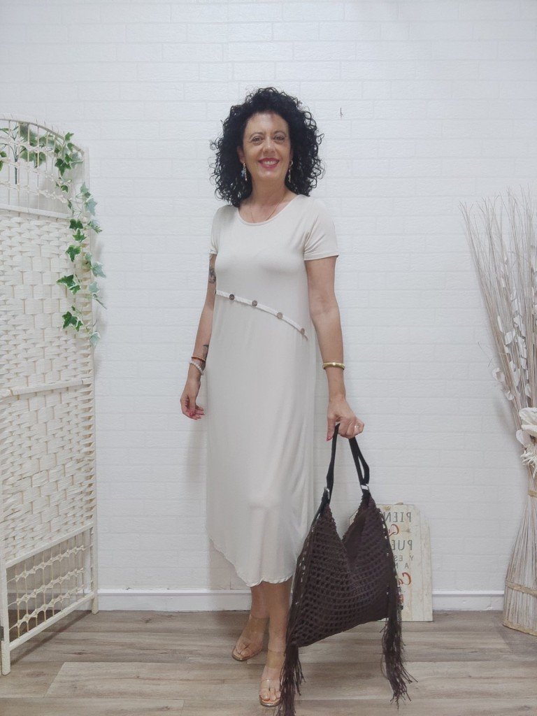 VESTIDO SALINAS BEIGE.