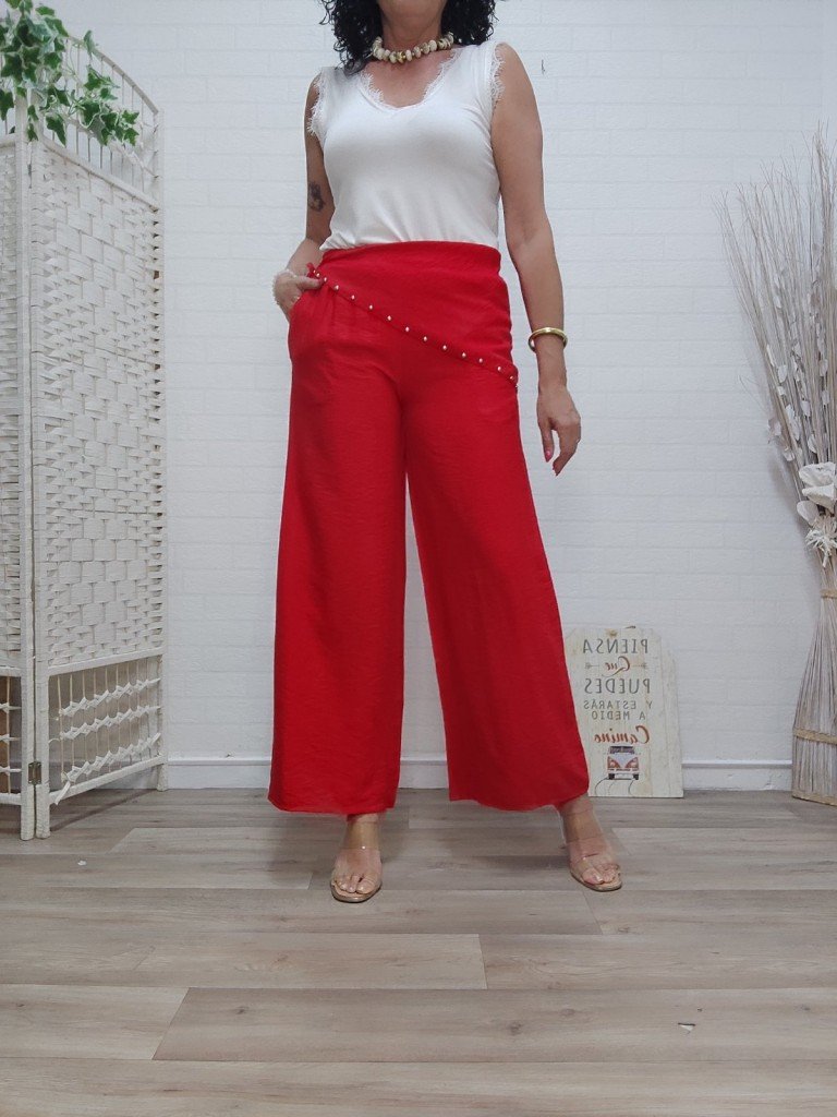 PANTALÓN TÚNEZ ROJO.