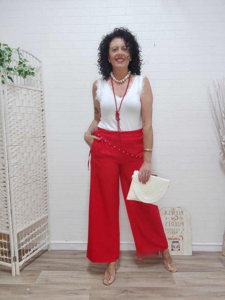 PANTALÓN TÚNEZ ROJO.