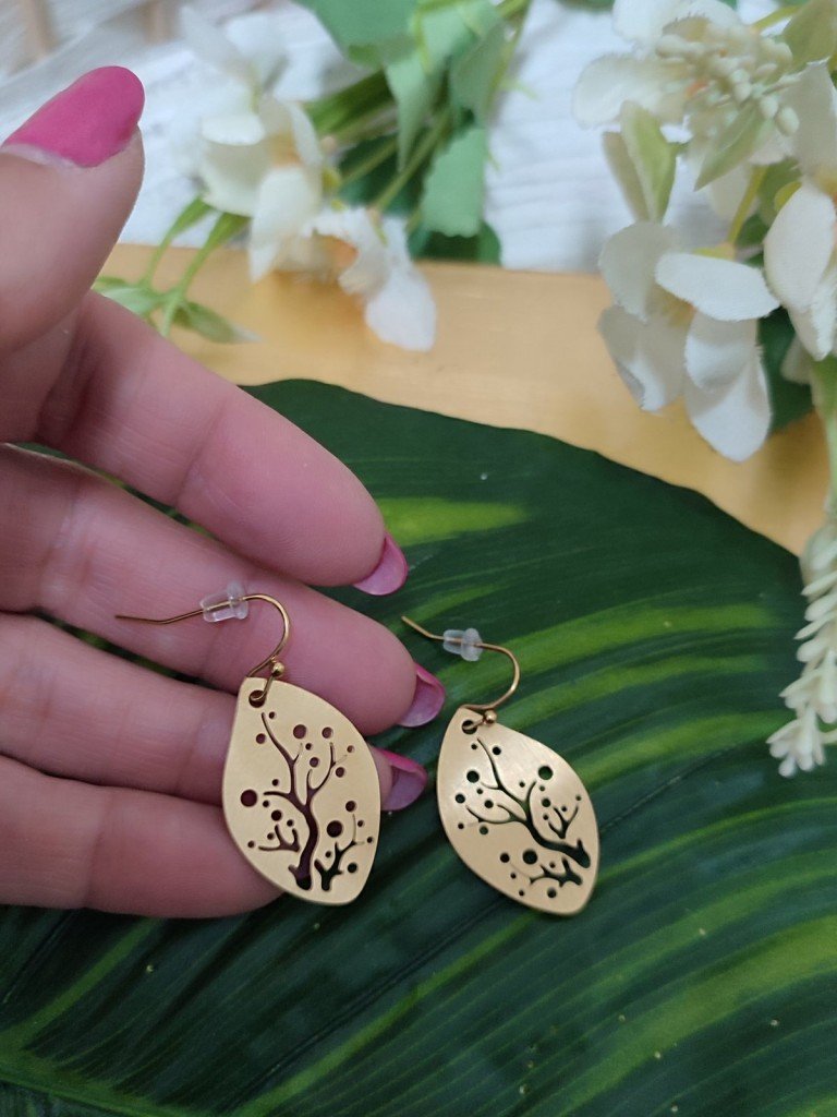 PENDIENTES LUNA DORADO.