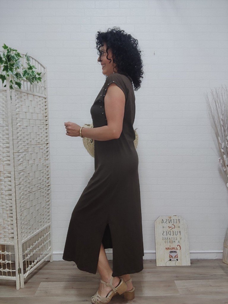 VESTIDO ANGELINA MARRÓN.