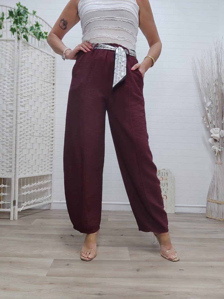 PANTALÓN DESIRÉ BURDEOS.