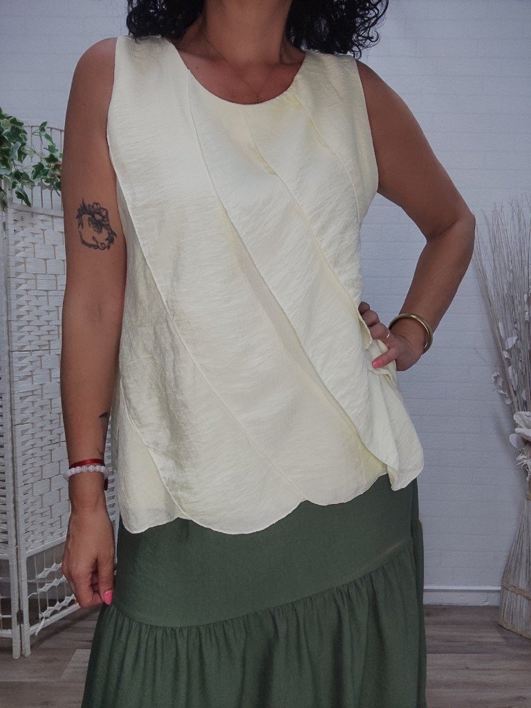 BLUSA MENORCA AMARILLA.