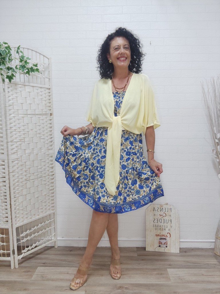 KIMONO LISO AMARILLO. 2