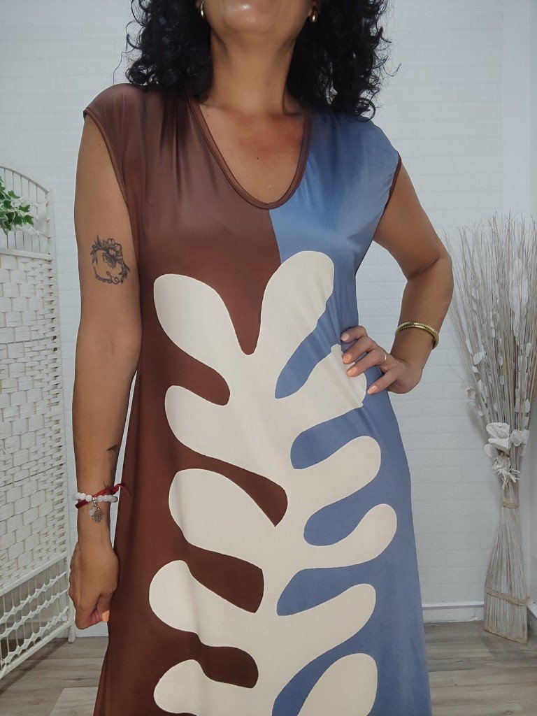 VESTIDO LEONOR CELESTE.