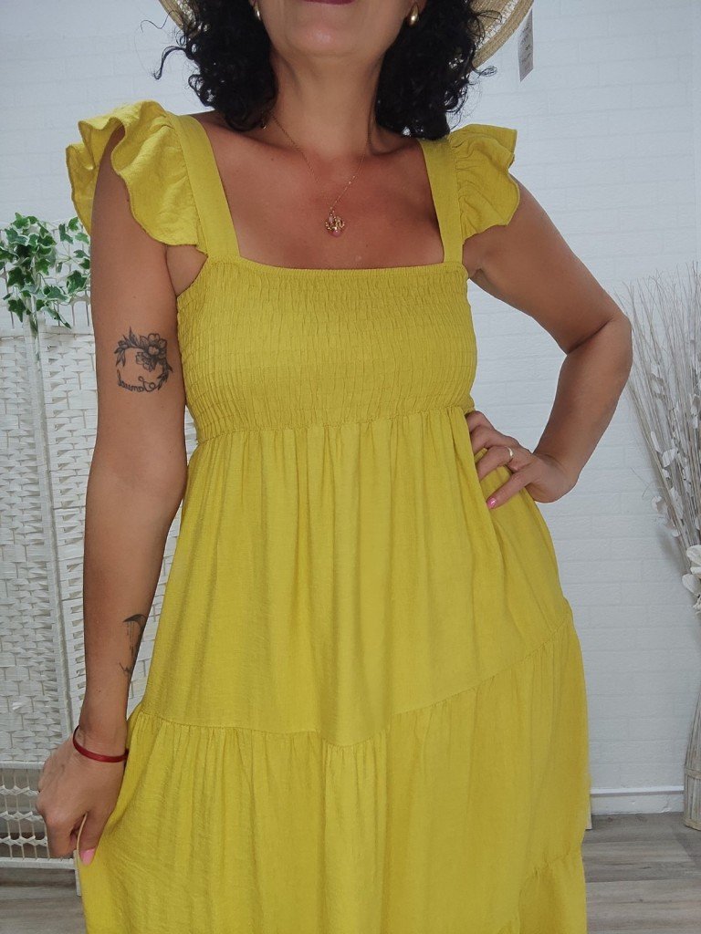 VESTIDO TOSCANA MOSTAZA. 2