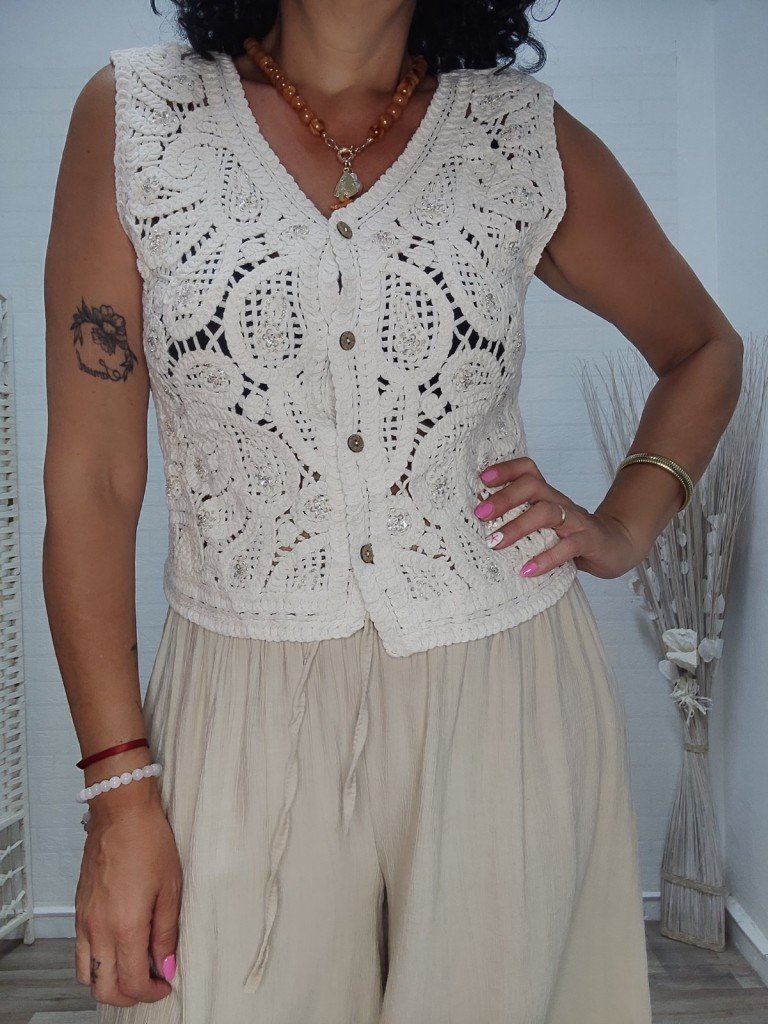 CHALECO NIZA BEIGE.