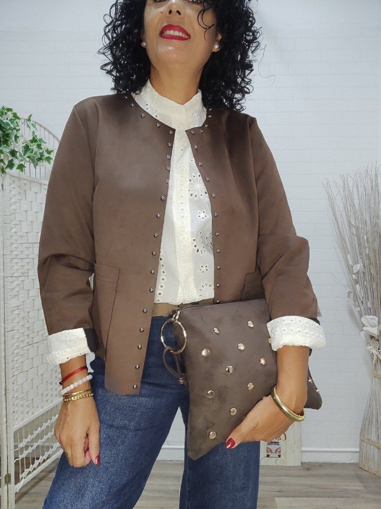 CHAQUETA VANESA MARRÓN.