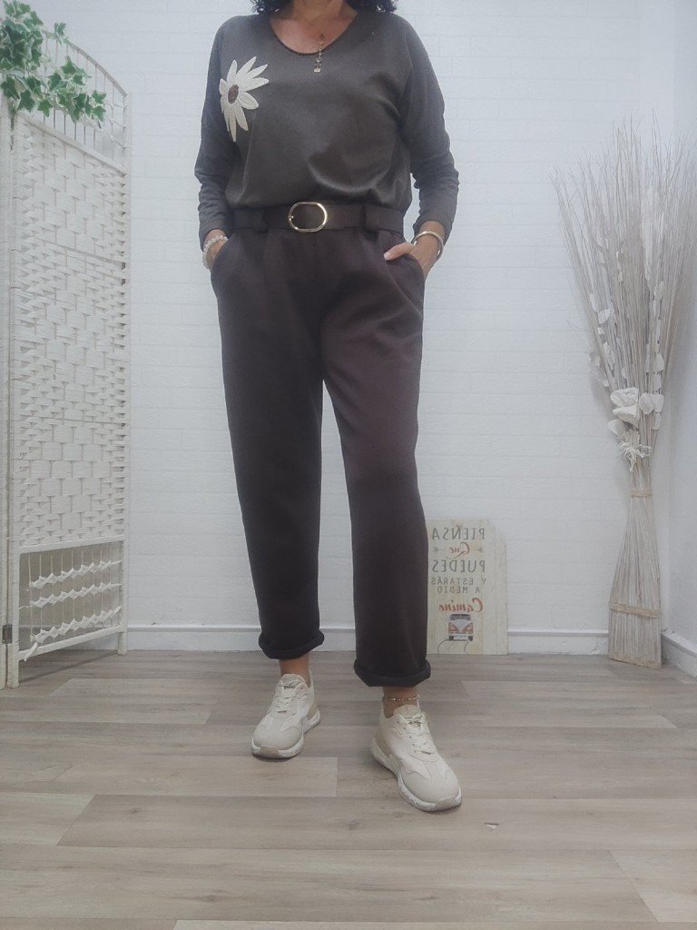 PANTALÓN NURIA MARRÓN.
