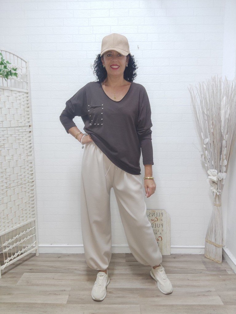 PANTALÓN MARA BEIGE.