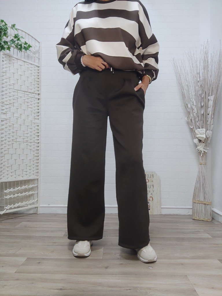 PANTALÓN DAVINIA MARRÓN.