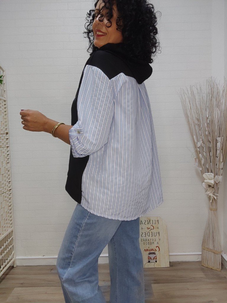 SUDADERA VINTAGE NEGRA.