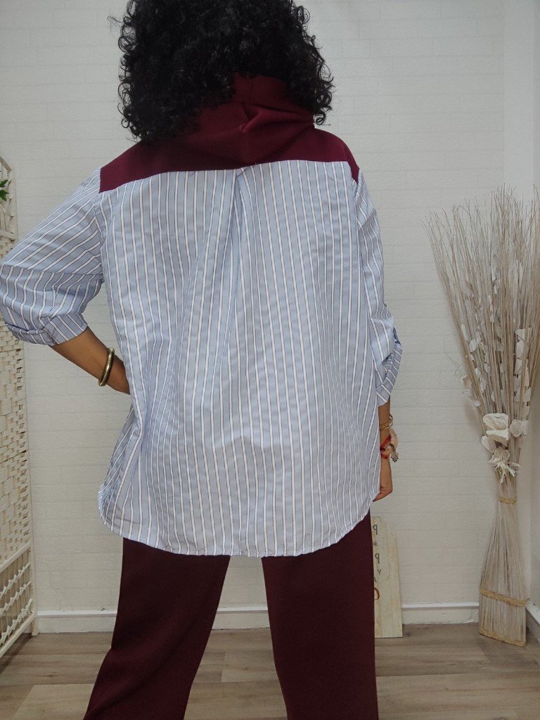 SUDADERA VINTAGE BURDEOS.