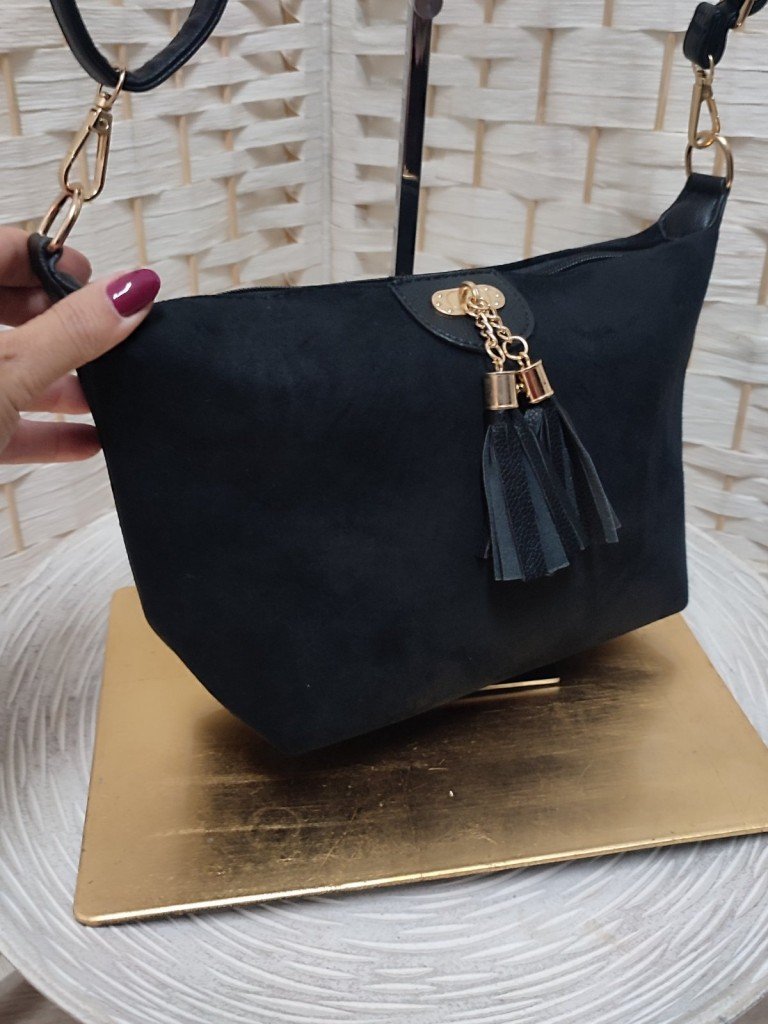 BOLSO VIOLETA NEGRO. 2