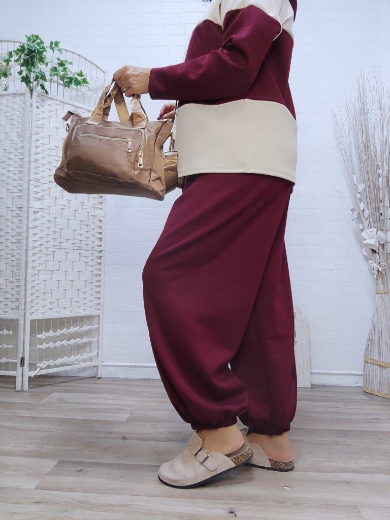 PANTALÓN MARA BURDEOS. 2