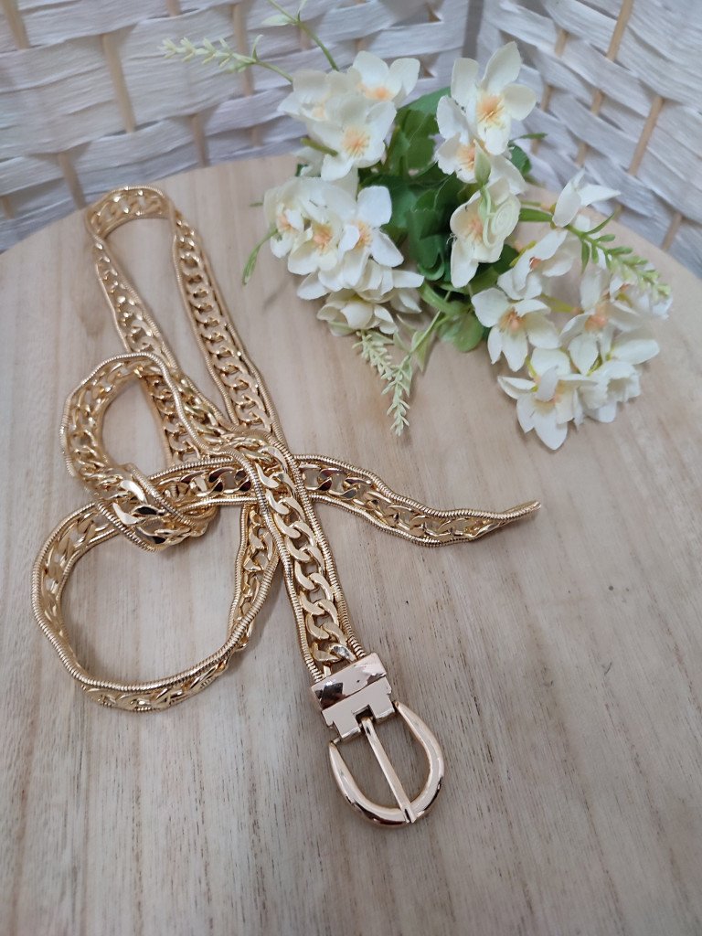 CINTURON CADENA DORADO.