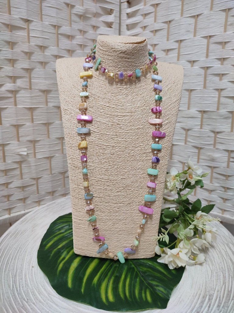 COLLAR PIEDRAS  COLORES.