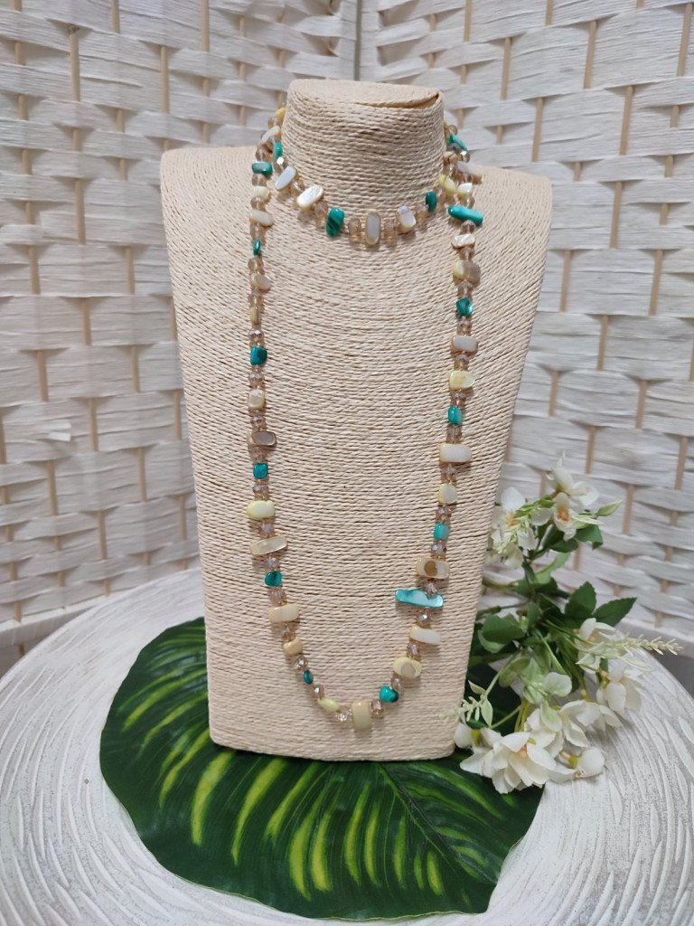 COLLAR PIEDRAS  COLORES.